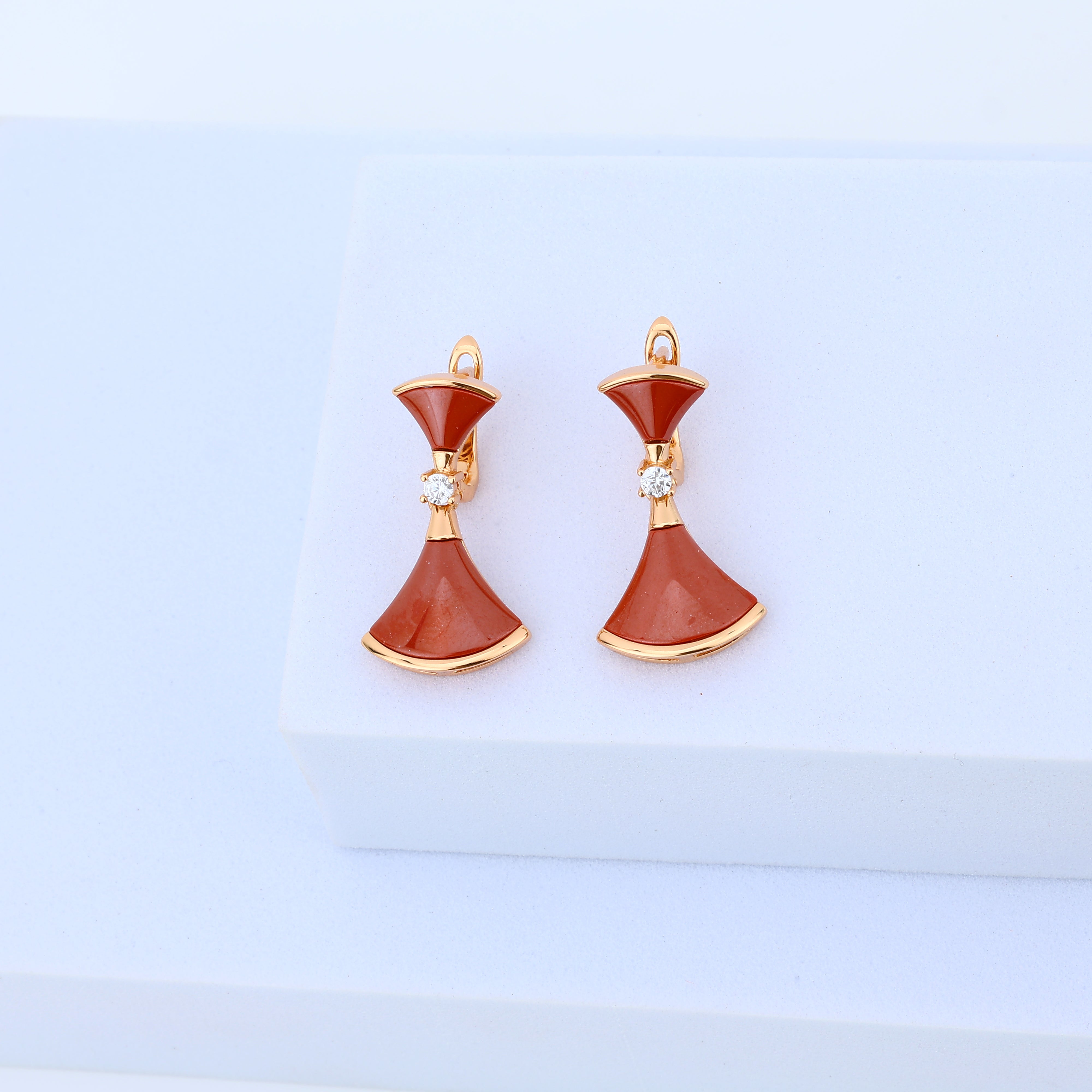 925 Rose Silver Designer Enamel Statement Earrings & Bracelet Set