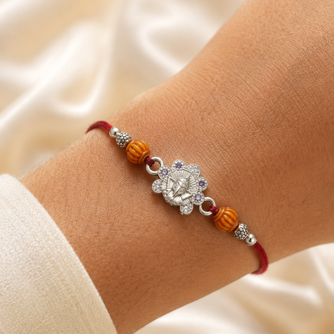 SILVER RAKSHABANDHAN RAKHI