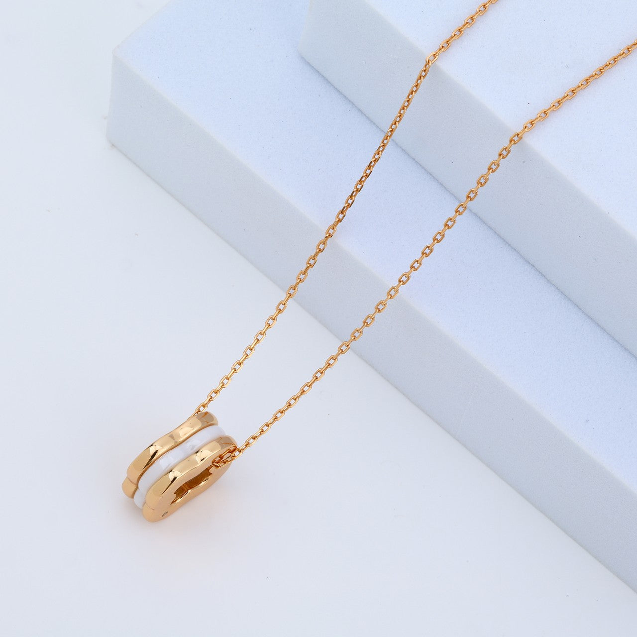 925 Sterling Rose Silver Quatrefoil Open Pendant Necklace