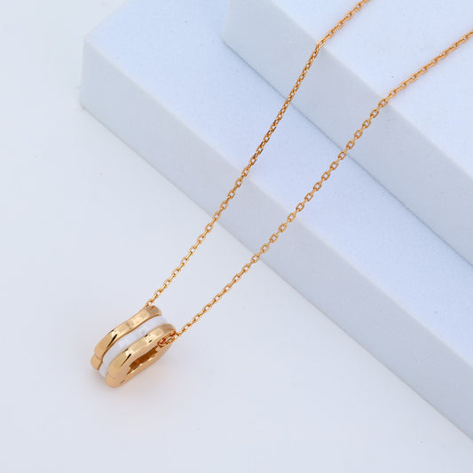 925 Sterling Rose Silver Quatrefoil Open Pendant Necklace