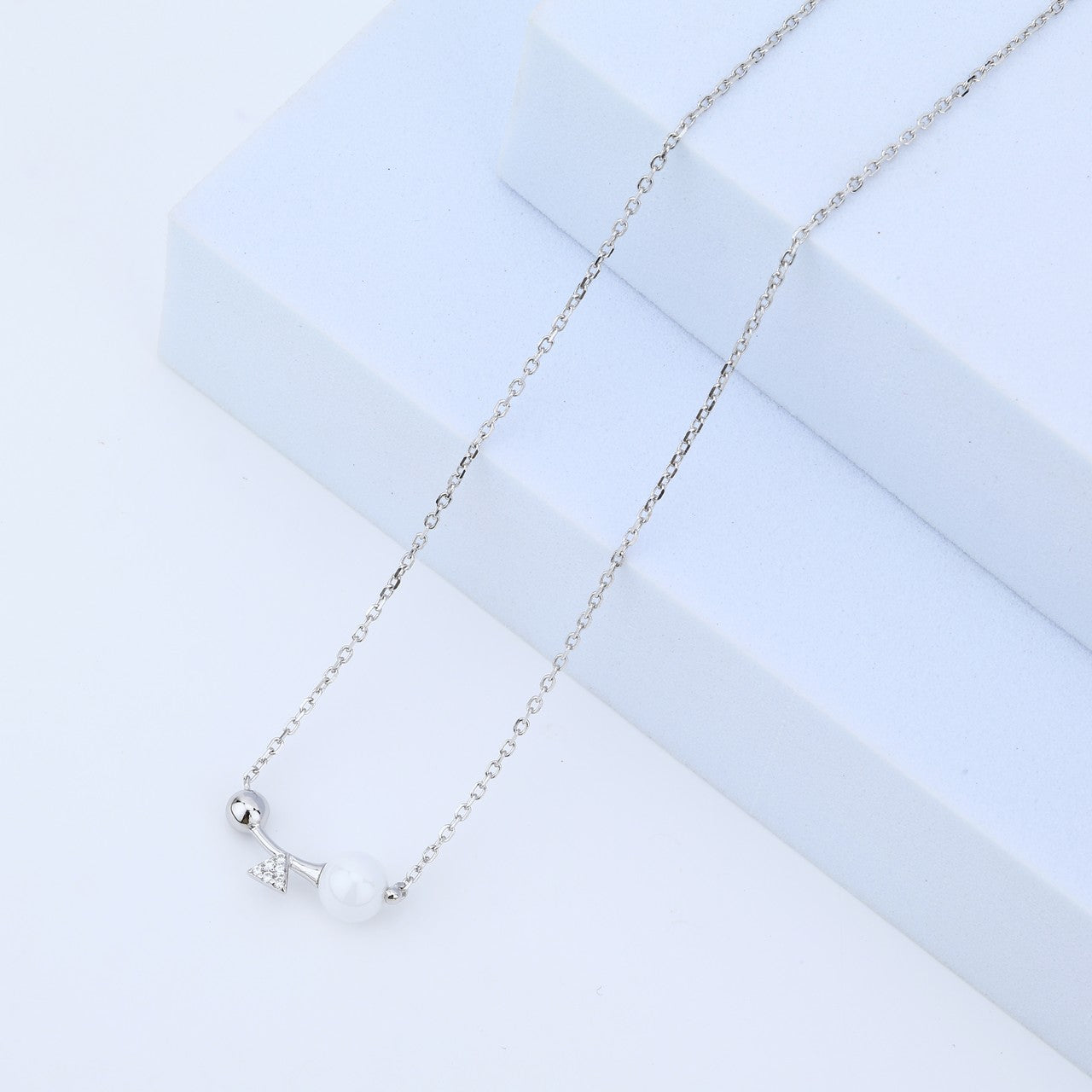 925 Sterling Silver Modern Geometric Necklace