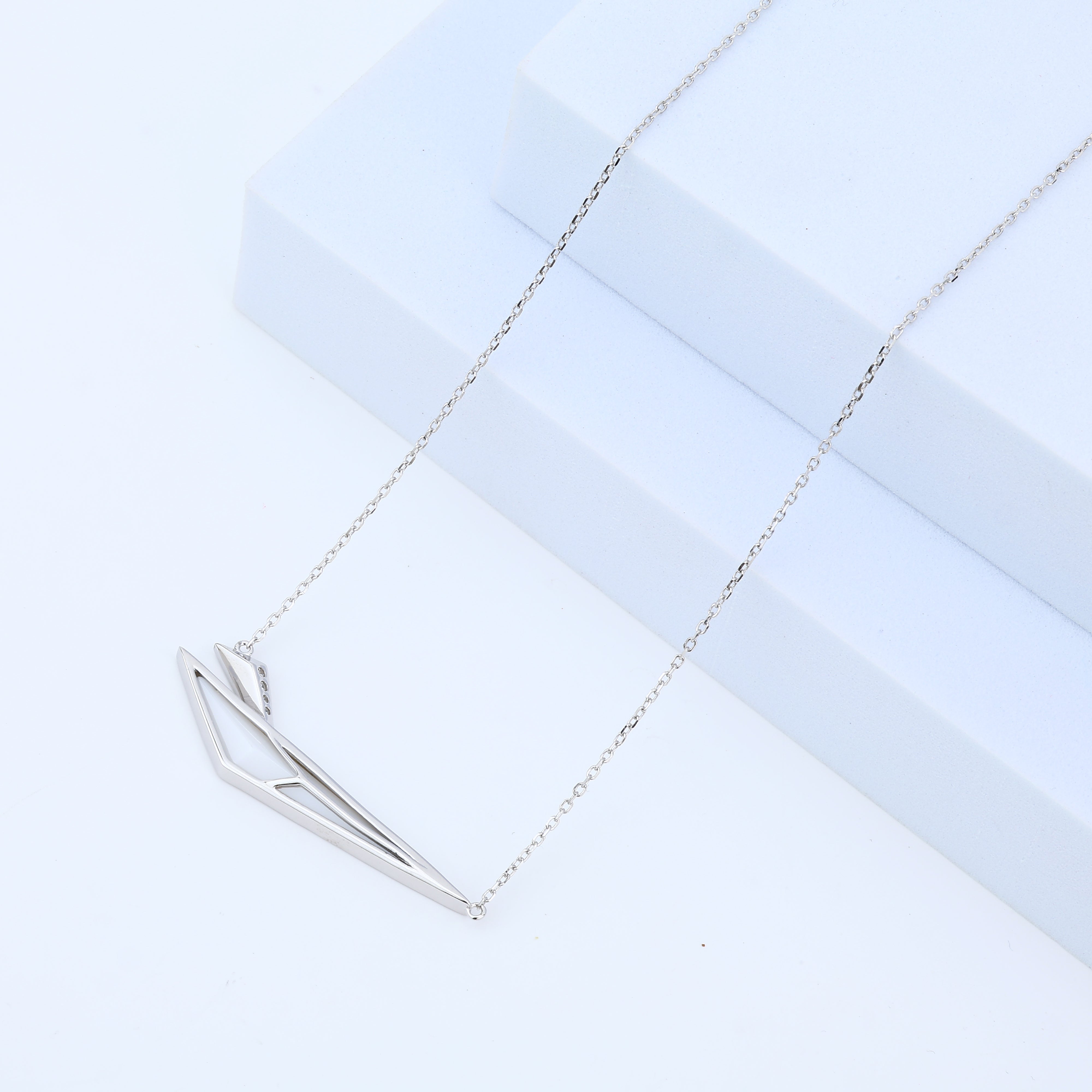 925 Sterling Silver Geometric minimalist Necklace