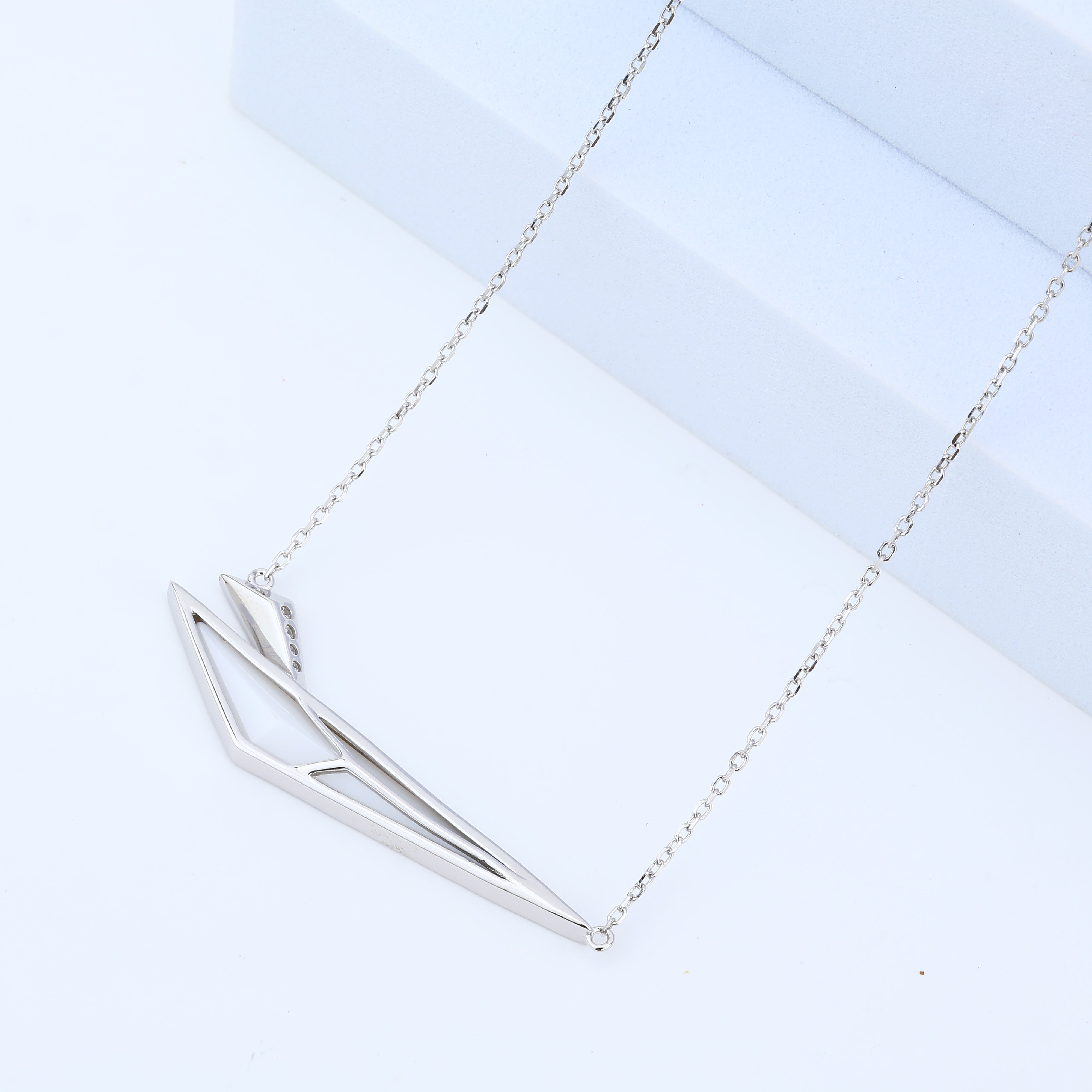 925 Sterling Silver Geometric minimalist Necklace