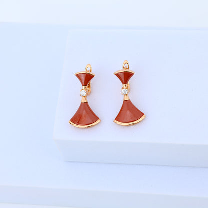 925 Rose Silver Designer Enamel Statement Earrings & Bracelet Set