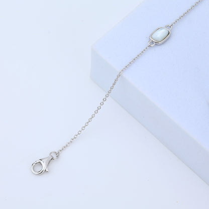 Luna Oval Mother Of Pearl 925 Silver Bracelet
