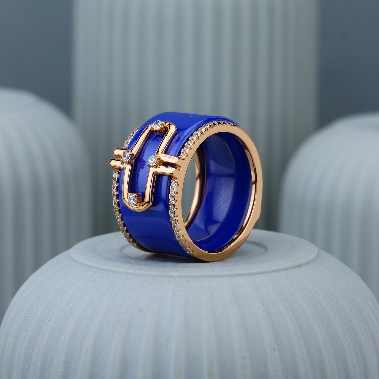 Bluepulse Icon Ring- Designer Link Collection