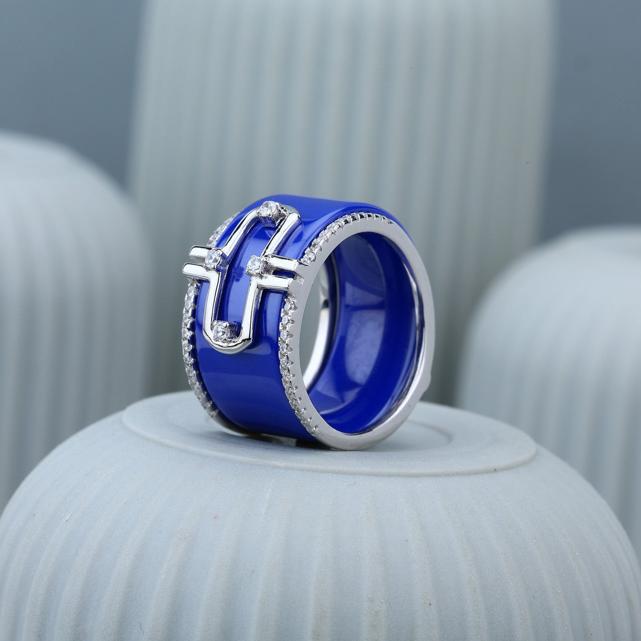 LunaLink Aura Ring- Modern Enamel Couture