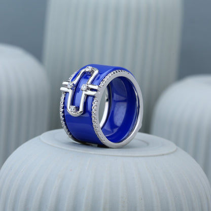 LunaLink Aura Ring- Modern Enamel Couture