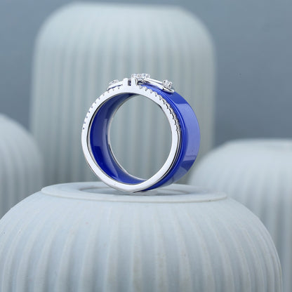 LunaLink Aura Ring- Modern Enamel Couture