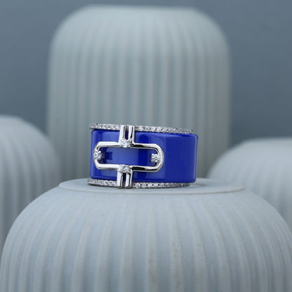 LunaLink Aura Ring- Modern Enamel Couture