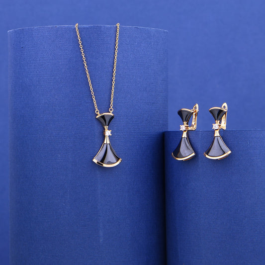 Rose Silver Ceramic Pendent Set -- Made Just For You