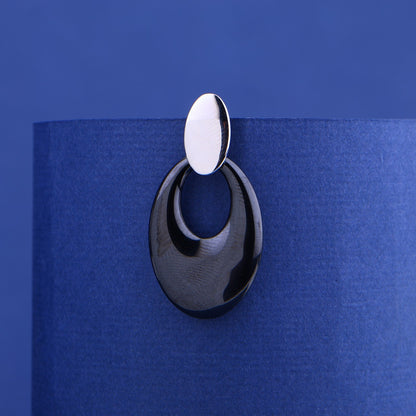 Silver Drop Ceramic Pendant Set