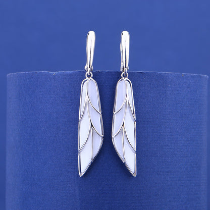 Nature Charm Silver Ceramic Pendant Set