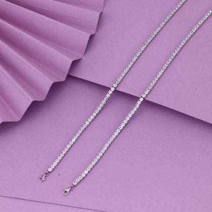 Designer Chains Anklet with Sparkling Stones | Luxury Payal for Women & Girls