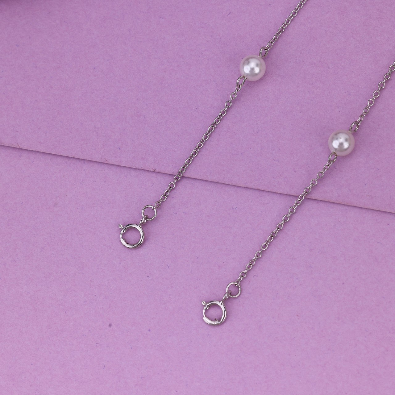 Silver Butterfly Anklet with Pearls | Stylish Payal for Women & Girls