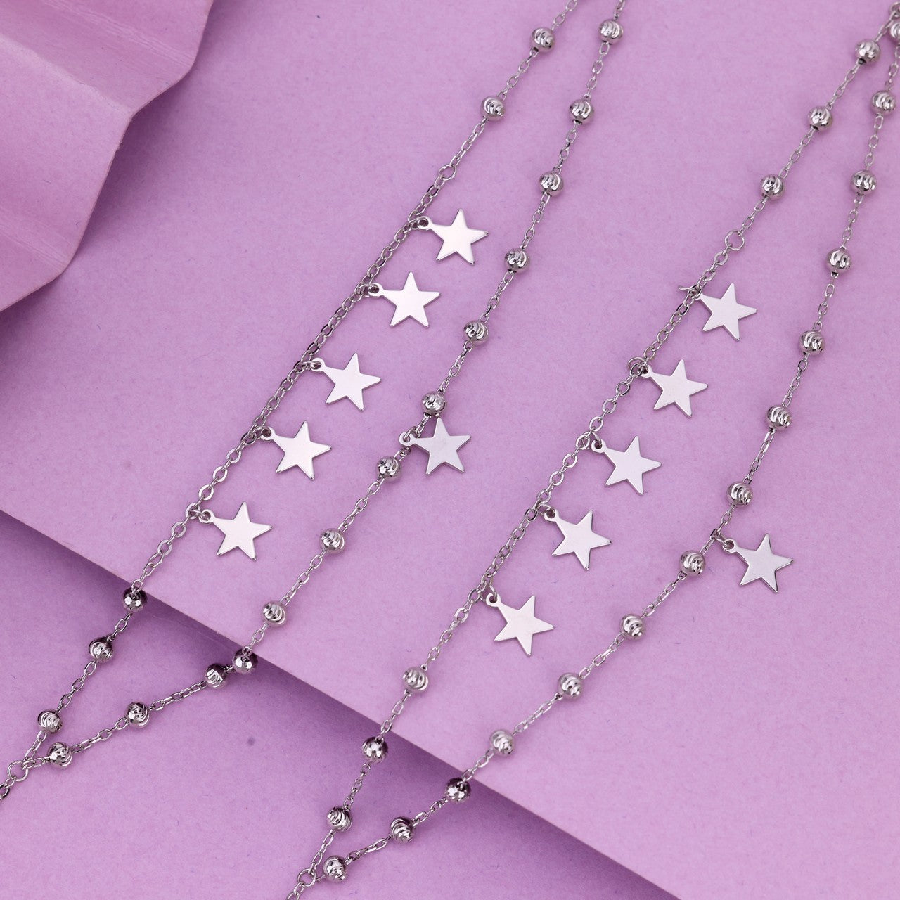 Shinning Star Silver Anklet | Trendy Daily Wear