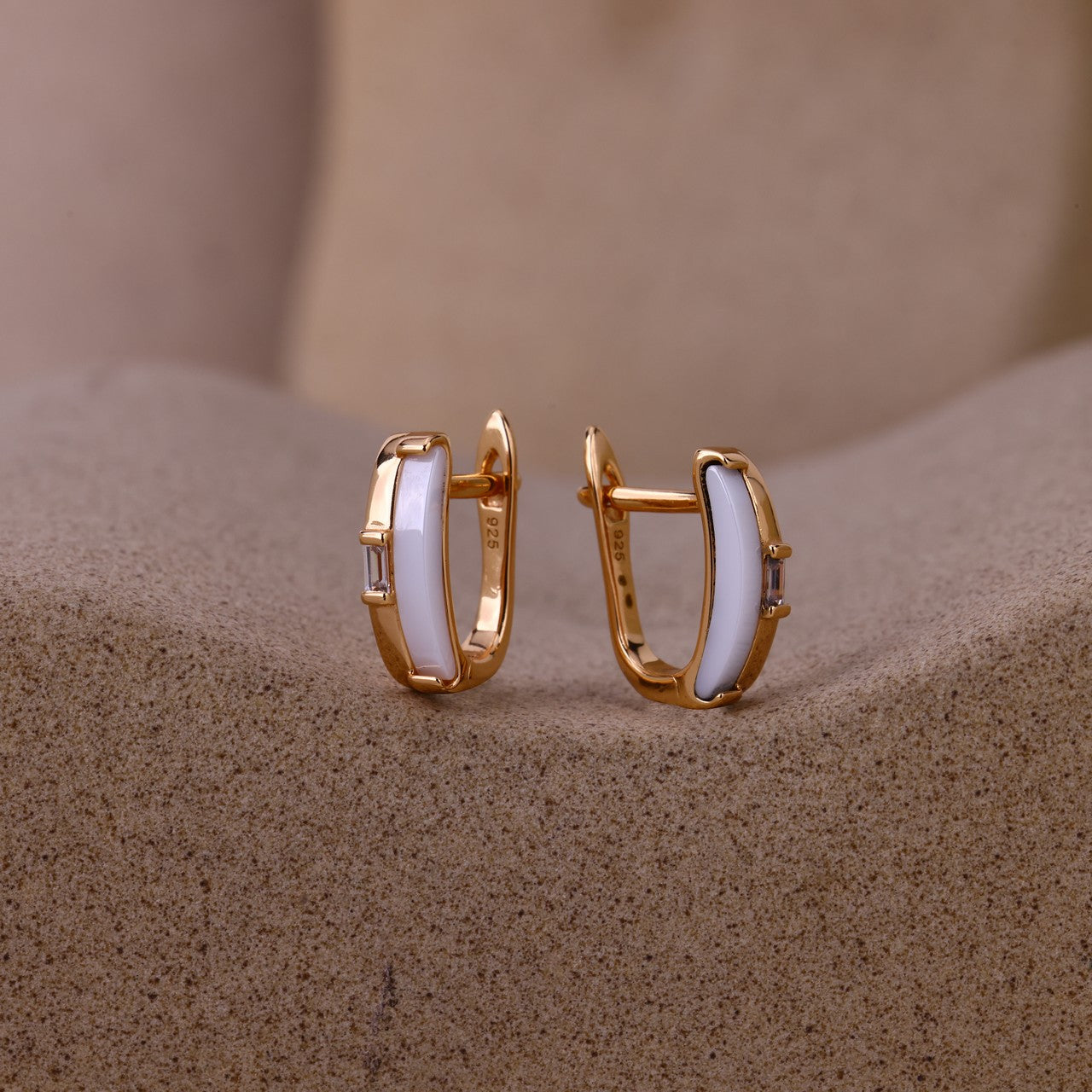 Mono Square Stone J-Style Glow- Rose Silver