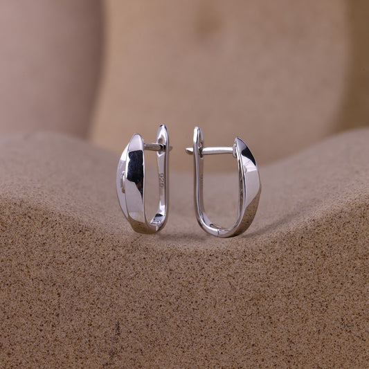 Silver Aura Eye Charm J Silver Earrings