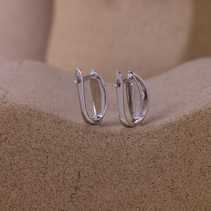 Silver Aura Eye Charm J Silver Earrings