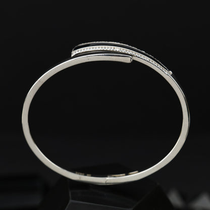 Sleek Minimalist 92.5 Silver Bracelet | Modern Open Bracelet For Women
