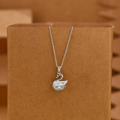 Royal Swan Design 925 Silver Necklace