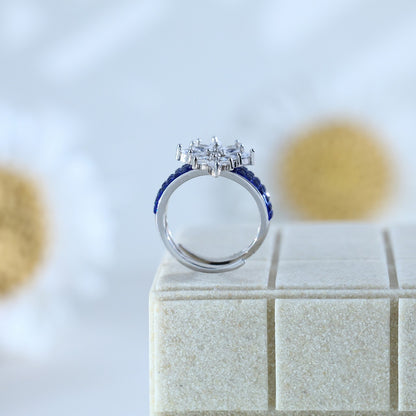 Sapphire Dream Petal Adjustable Ring
