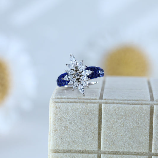 Sapphire Dream Petal Adjustable Ring