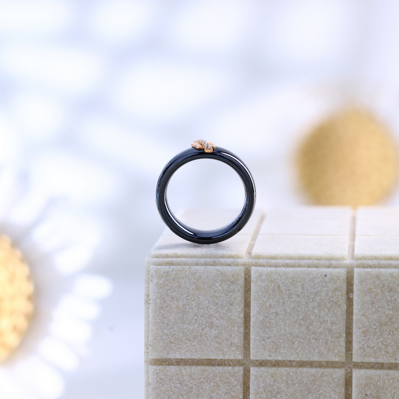 Elegant & Simple Rose Ceramic Ring