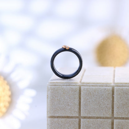 Elegant & Simple Rose Ceramic Ring