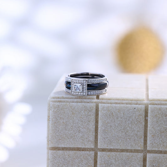 Zilvera Black Ring ZR007