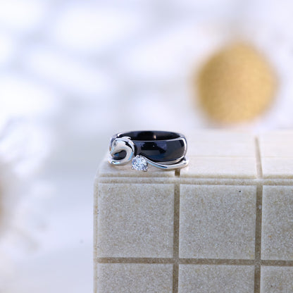 Zilvera Black Ring ZR010