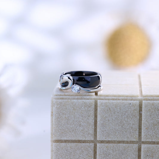 Zilvera Black Ring ZR010