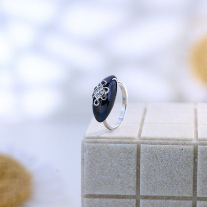 Modern Muse Black Ceramic Silver Set