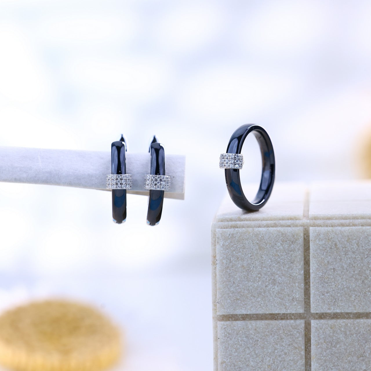 Trio Spark Black Silver Ceramic Set