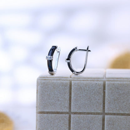 Modern Charm Black Silver Ceramic Set