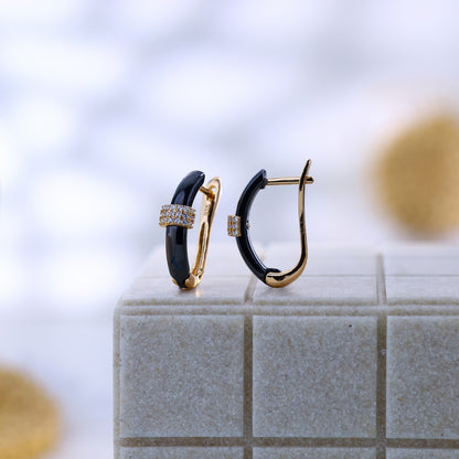 Midnight Spark Rose Ceramic Set