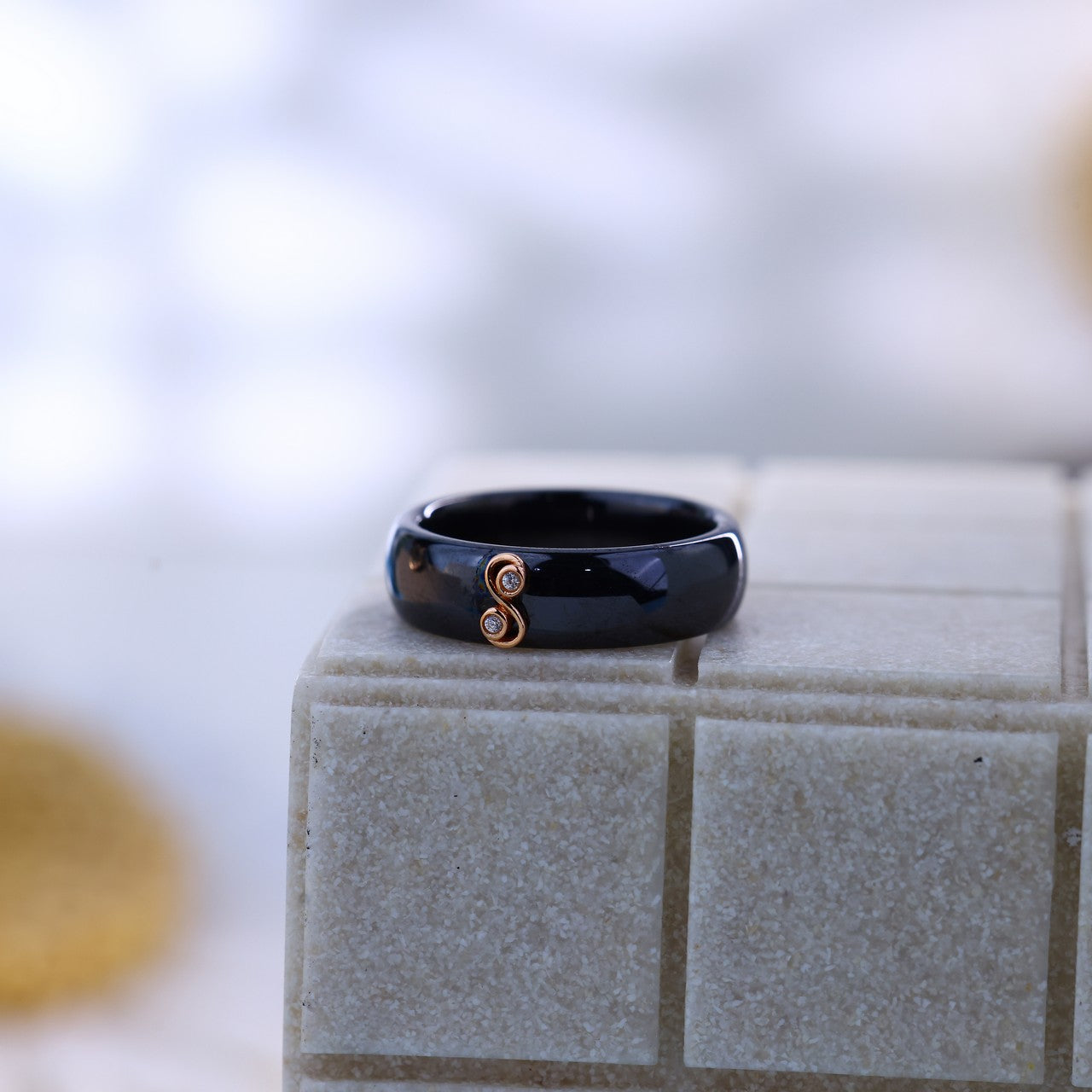 Infinity Shine Black Rose Silver Ceramic Set