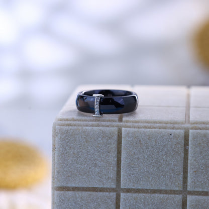 Luxe Line Black Ceramic Silver Set