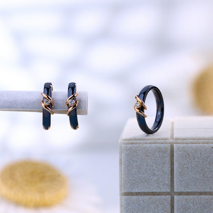 Twilight Twist Silver Rose Set