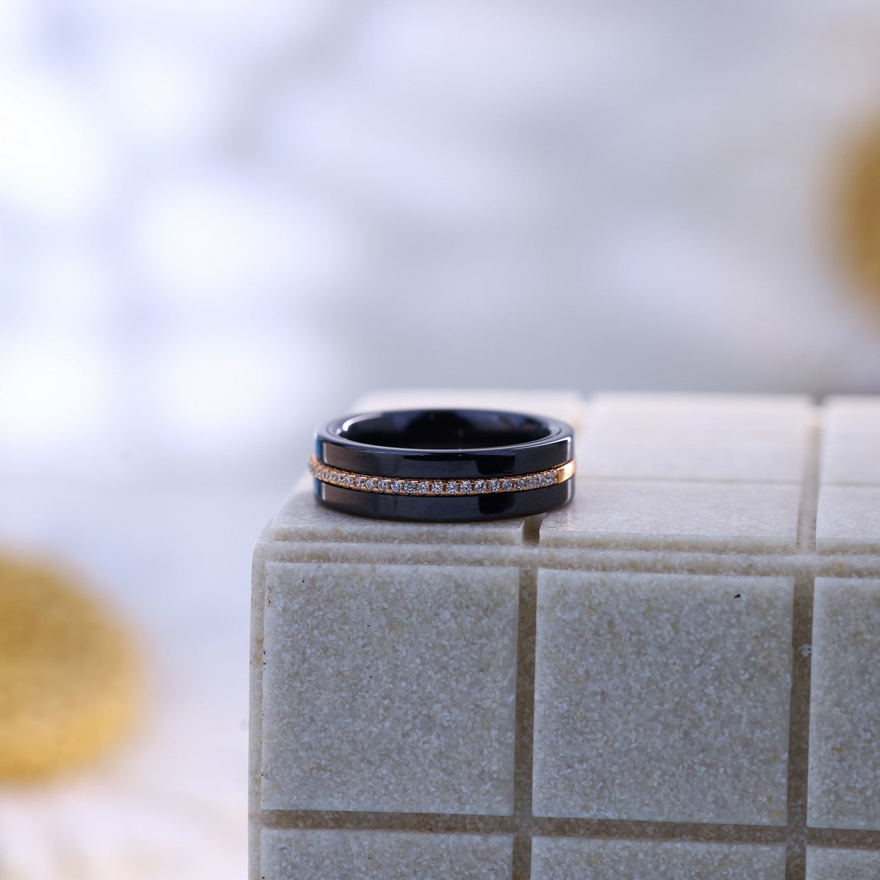 Silver Black Luxe Diamond Rose Set