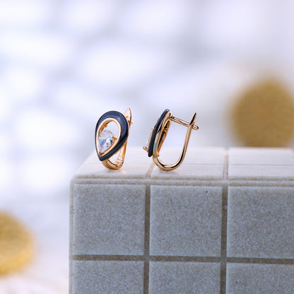 Silver Rose Black Luxe Solitaire Duo Set