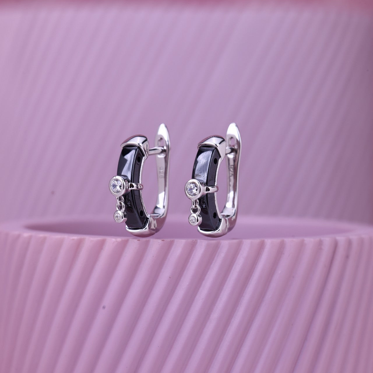 Eclipse Shine Silver Earrings