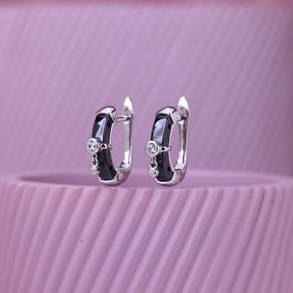 Eclipse Shine Silver Earrings