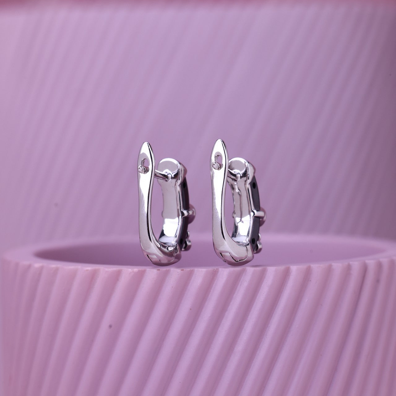 Eclipse Shine Silver Earrings