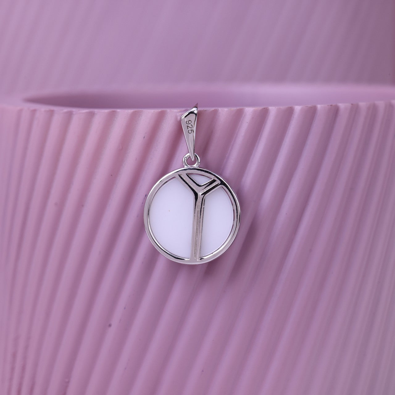 Silver Glow Floral Pendant