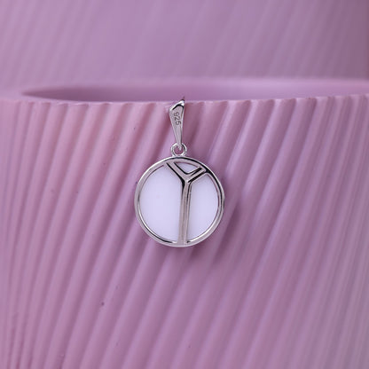 Silver Glow Floral Pendant