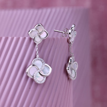 Pear Petal Harmony Dual- Tone Earrings