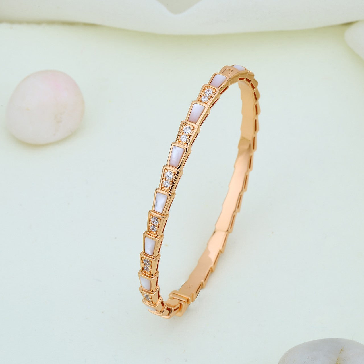 Premium Silver Ceramic Kada