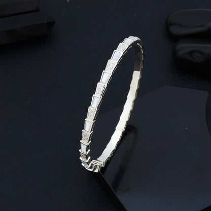 Premium Silver Ceramic Kada