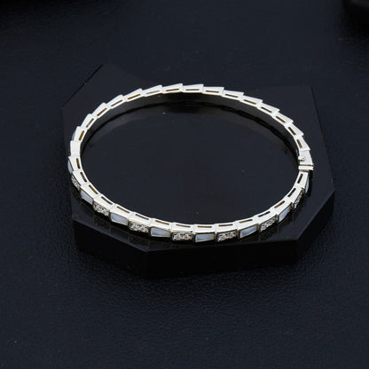 Premium Silver Ceramic Kada